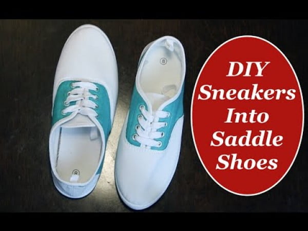 DIY Sneakers into Saddle Shoes The Rachel Dixon Tutorial Vintage Retro Rockabilly