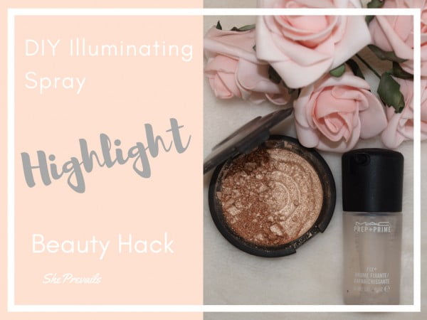 DIY Illuminating Spray Beauty Hack: Using Broken Highlighter for a Cover FX Dupe!