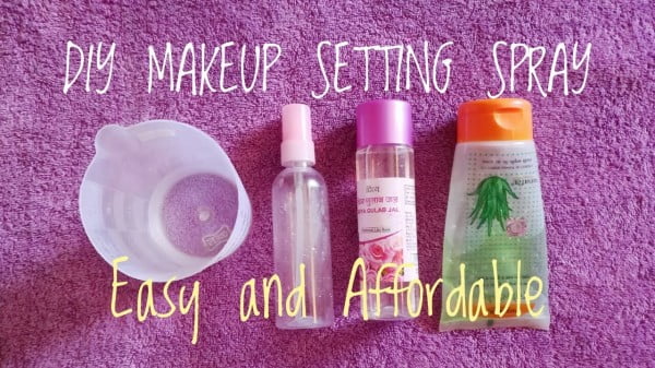 DIY makeup setting spray only 3 ingredients