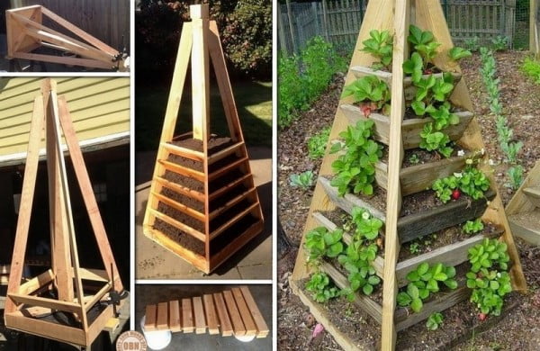 How To Make A Strawberry Pyramid Planter